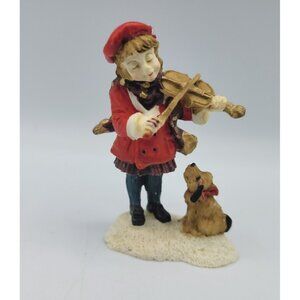 Midwest Christmas Village People Kids Girl Noy Holding Puppy Dog Figurine Cute